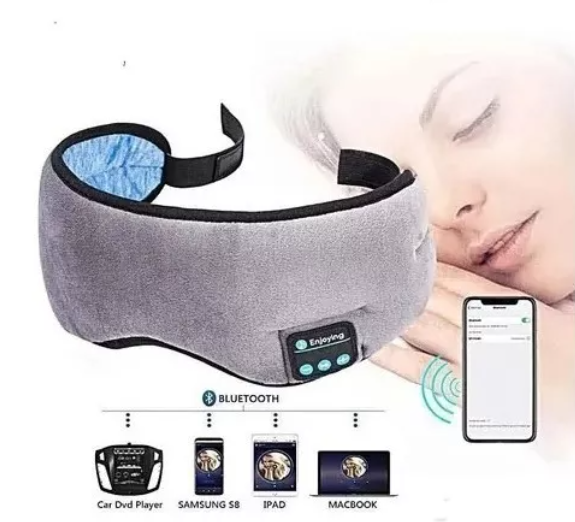 Máscara de Dormir con Bluetooth y Audífonos Integrados