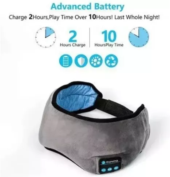 Máscara de Dormir con Bluetooth y Audífonos Integrados