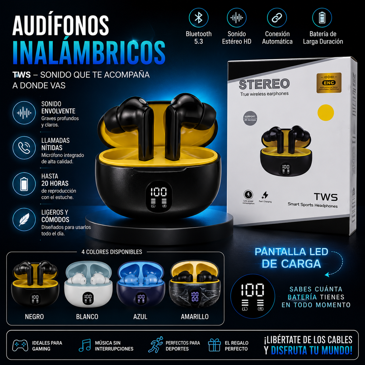Audífonos Inalámbricos TWS